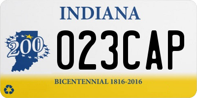 IN license plate 023CAP