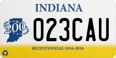 IN license plate 023CAU