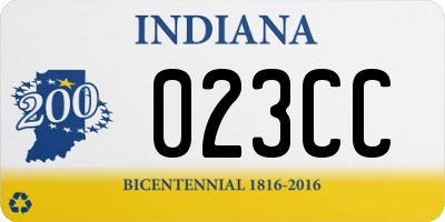 IN license plate 023CC