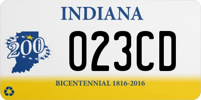 IN license plate 023CD