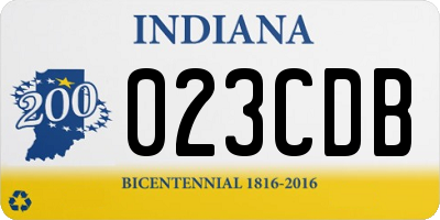 IN license plate 023CDB
