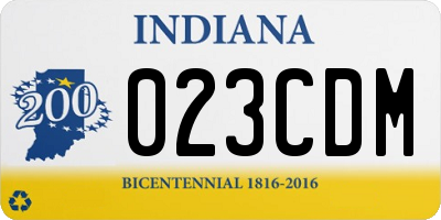 IN license plate 023CDM