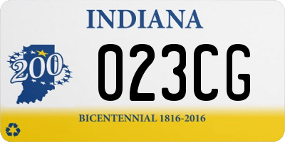 IN license plate 023CG