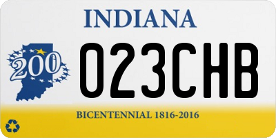 IN license plate 023CHB
