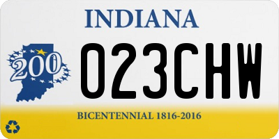 IN license plate 023CHW