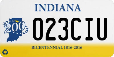 IN license plate 023CIU