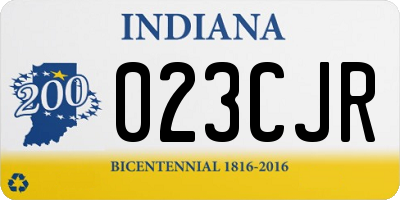 IN license plate 023CJR