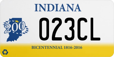 IN license plate 023CL