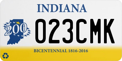IN license plate 023CMK