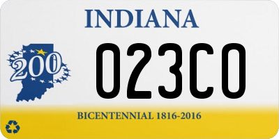 IN license plate 023CO