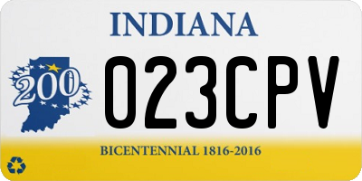 IN license plate 023CPV