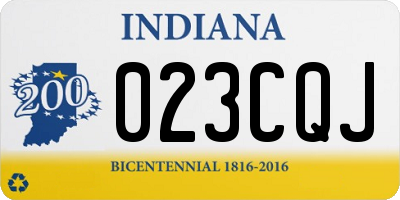 IN license plate 023CQJ