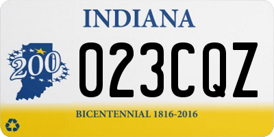 IN license plate 023CQZ