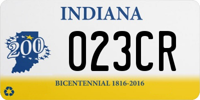 IN license plate 023CR