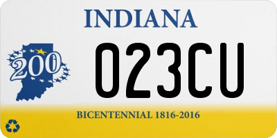 IN license plate 023CU