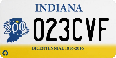 IN license plate 023CVF