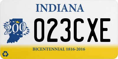 IN license plate 023CXE