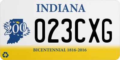 IN license plate 023CXG