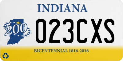 IN license plate 023CXS