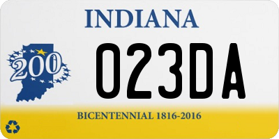 IN license plate 023DA