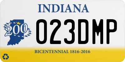 IN license plate 023DMP