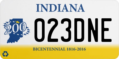 IN license plate 023DNE