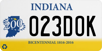 IN license plate 023DOK