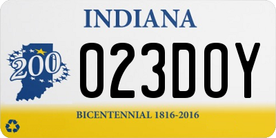 IN license plate 023DOY