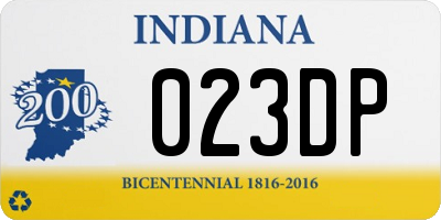 IN license plate 023DP