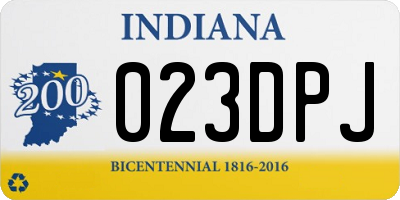IN license plate 023DPJ