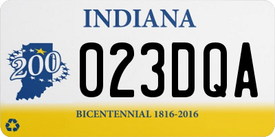 IN license plate 023DQA