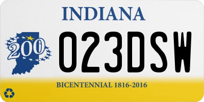 IN license plate 023DSW