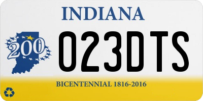 IN license plate 023DTS