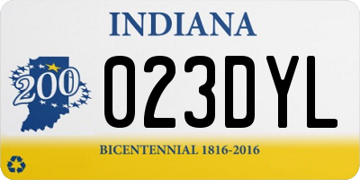 IN license plate 023DYL