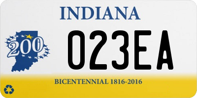 IN license plate 023EA