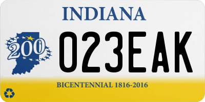 IN license plate 023EAK