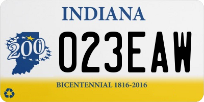 IN license plate 023EAW