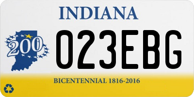 IN license plate 023EBG