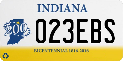 IN license plate 023EBS