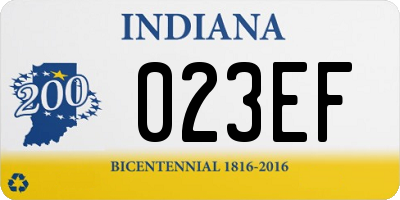 IN license plate 023EF