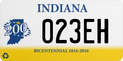 IN license plate 023EH