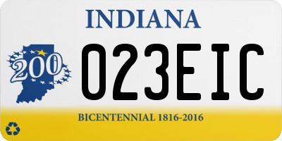 IN license plate 023EIC
