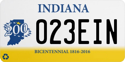 IN license plate 023EIN