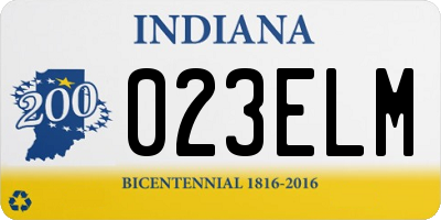 IN license plate 023ELM