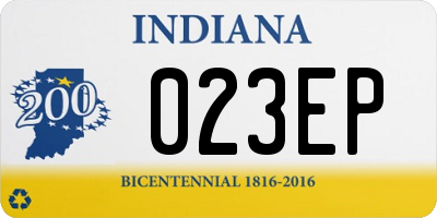 IN license plate 023EP