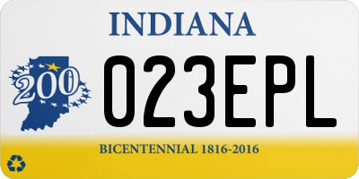 IN license plate 023EPL