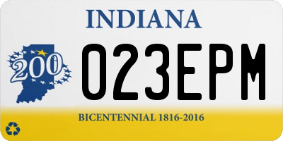IN license plate 023EPM