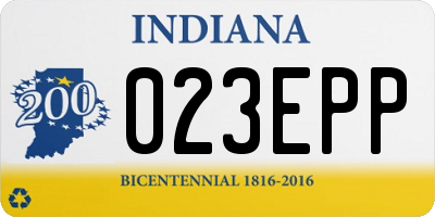 IN license plate 023EPP