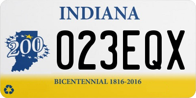 IN license plate 023EQX