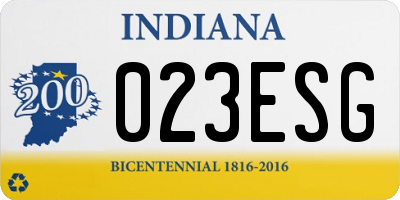 IN license plate 023ESG